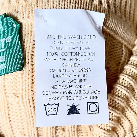 Parkhurst 100% Cotton Turtleneck Sweater, Cornstalk Yellow, Women’s XL - Picture 7 of 9